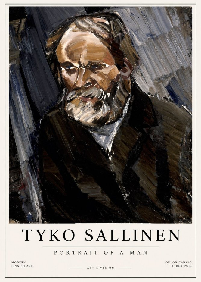 Tyko Sallinen Portrait of a Man III No1 - Poszter