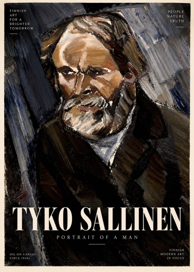 Tyko Sallinen Portrait of a Man III No4 - Poszter