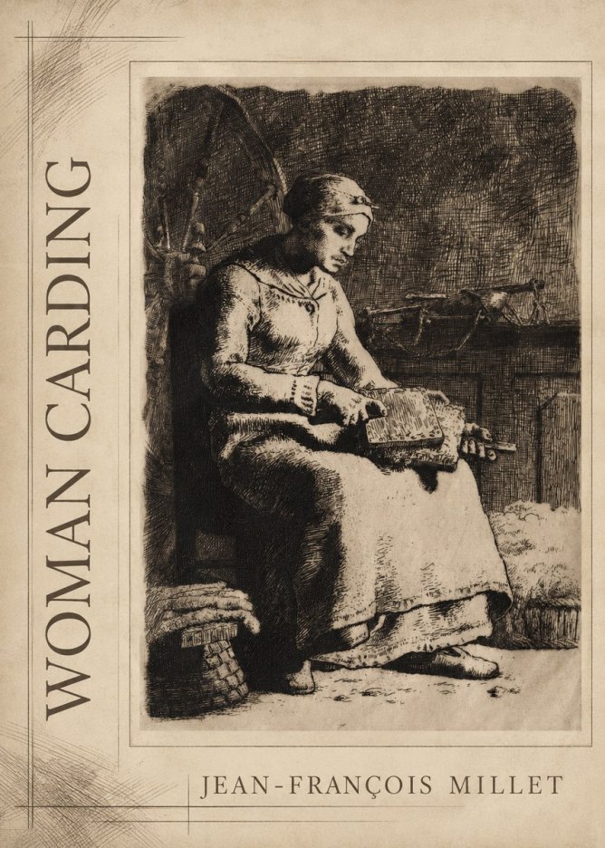 Jean-François Millet Woman Carding No2 - Poszter