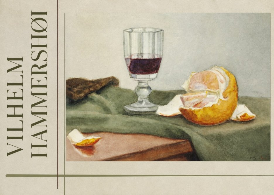 Vilhelm Hammershøi Still Life with Wine Glass and Orange No3 - Poszter