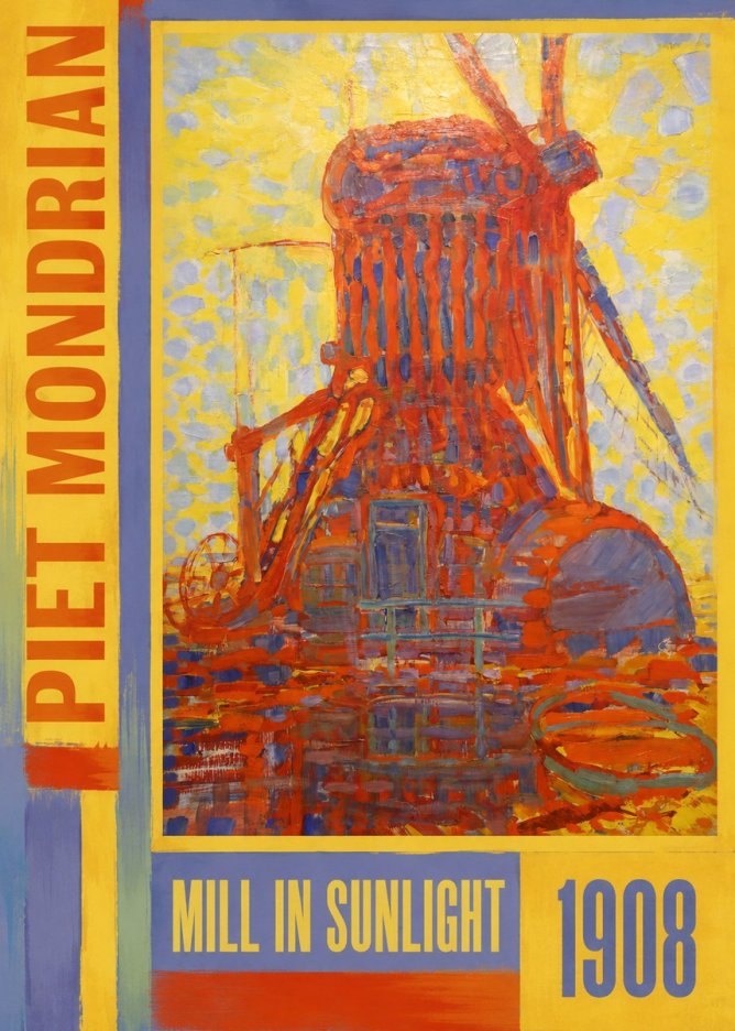 Piet Mondrian Mill in Sunlight No2 - Poszter
