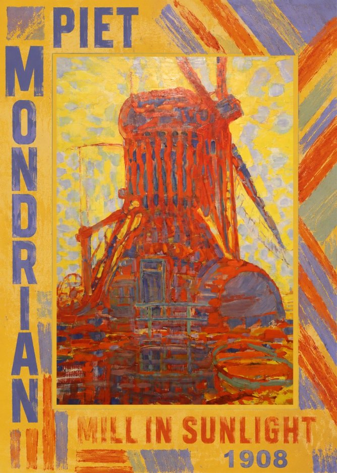 Piet Mondrian Mill in Sunlight No4 - Poszter