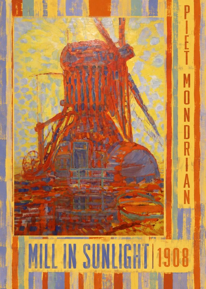 Piet Mondrian Mill in Sunlight No5 - Poszter