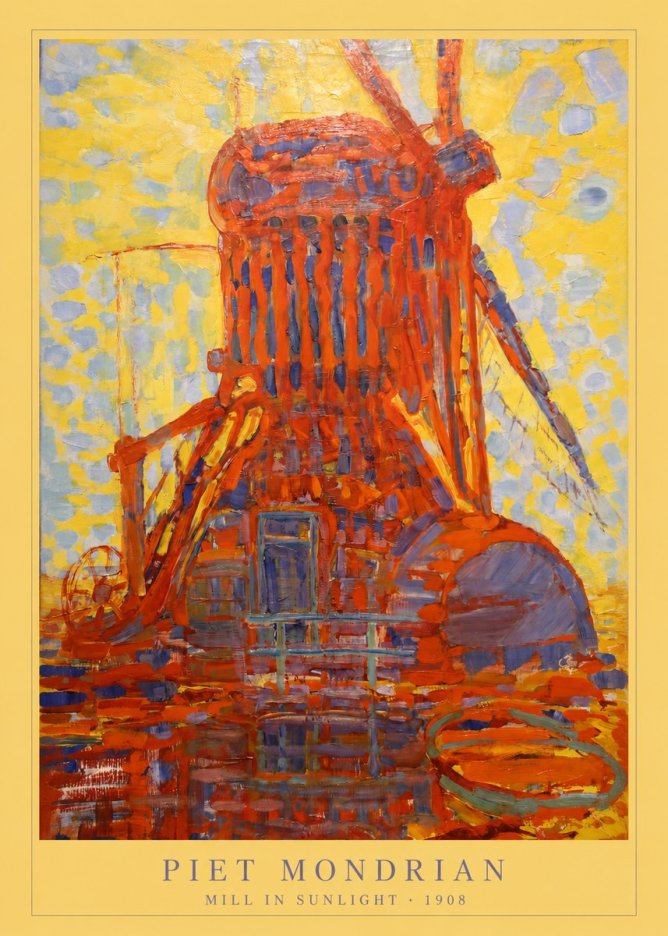 Piet Mondrian Mill in Sunlight No6 - Poszter