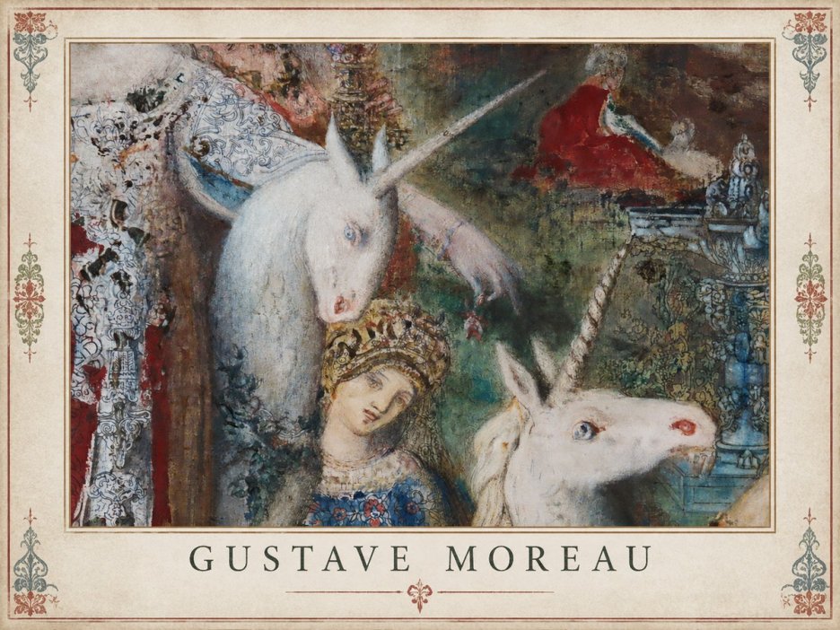 Gustave Moreau The Unicorns II No1 - Poszter