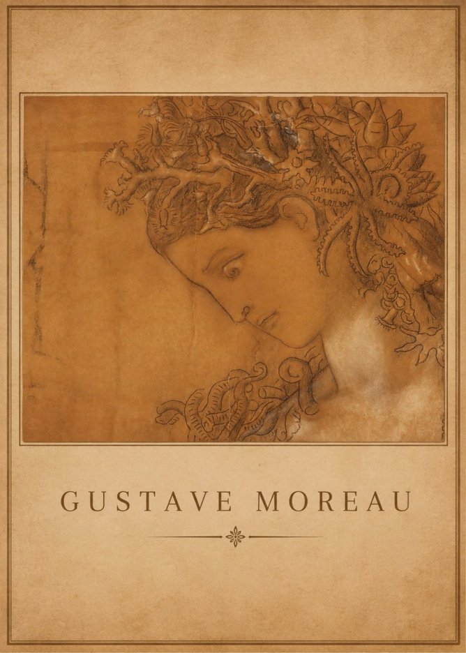 Gustave Moreau Head of a Woman No1 - Poszter