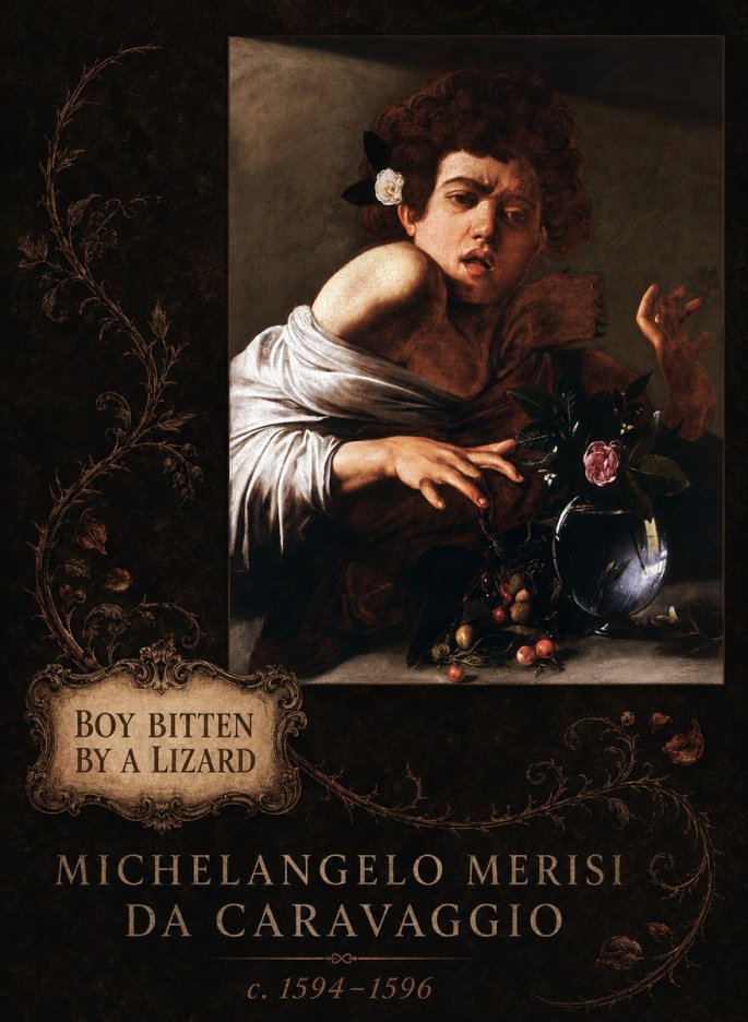 Michelangelo Merisi da Caravaggio Boy Bitten by a Lizard No6 - Poszter