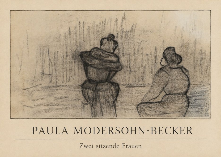 Paula Modersohn-Becker Zwei Sitzende Frauen No1 - Poszter
