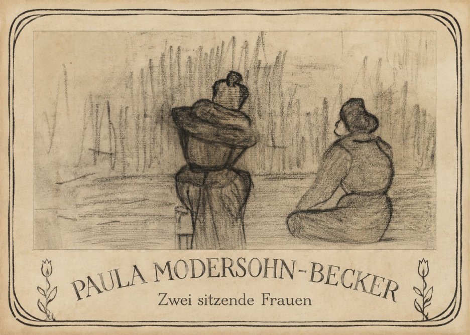 Paula Modersohn-Becker Zwei Sitzende Frauen No3 - Poszter