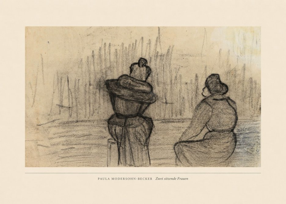 Paula Modersohn-Becker Zwei Sitzende Frauen No6 - Poszter