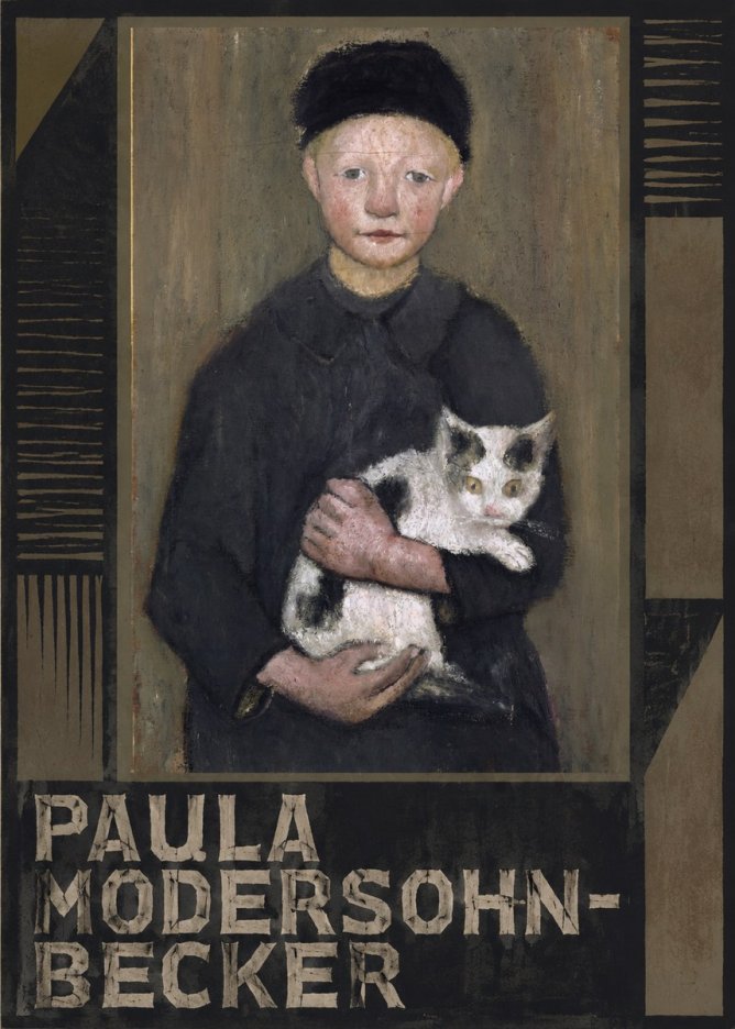 Paula Modersohn-Becker Girl with Cat No4 - Poszter