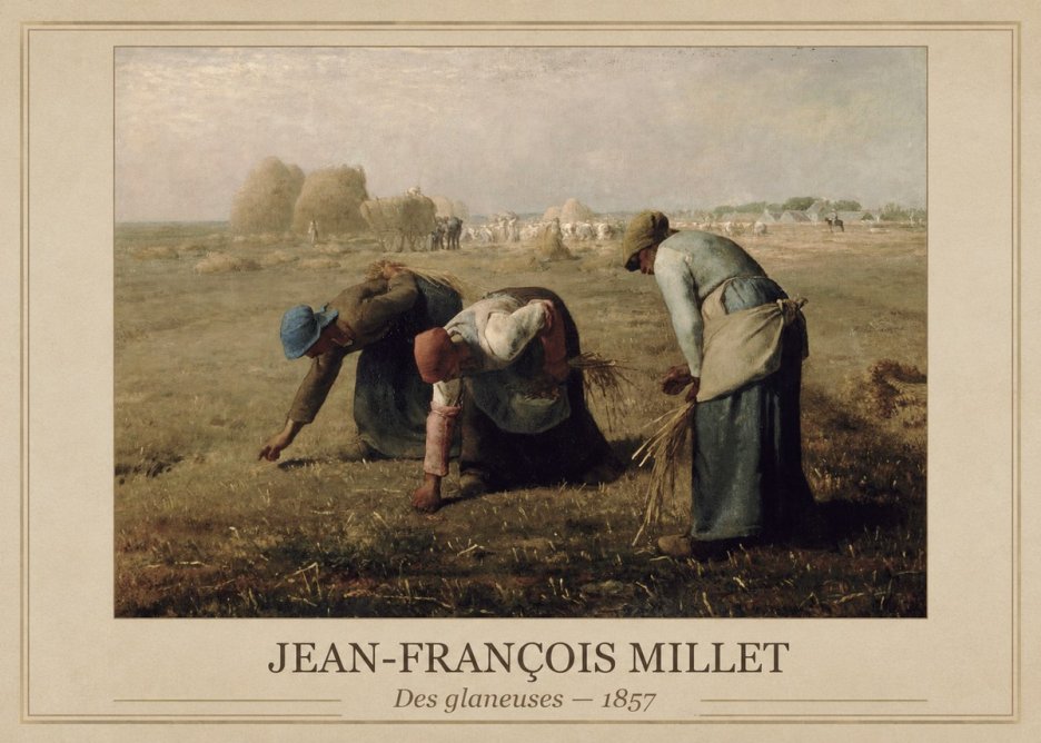 Jean-François Millet Des Glaneuses No1 - Poszter