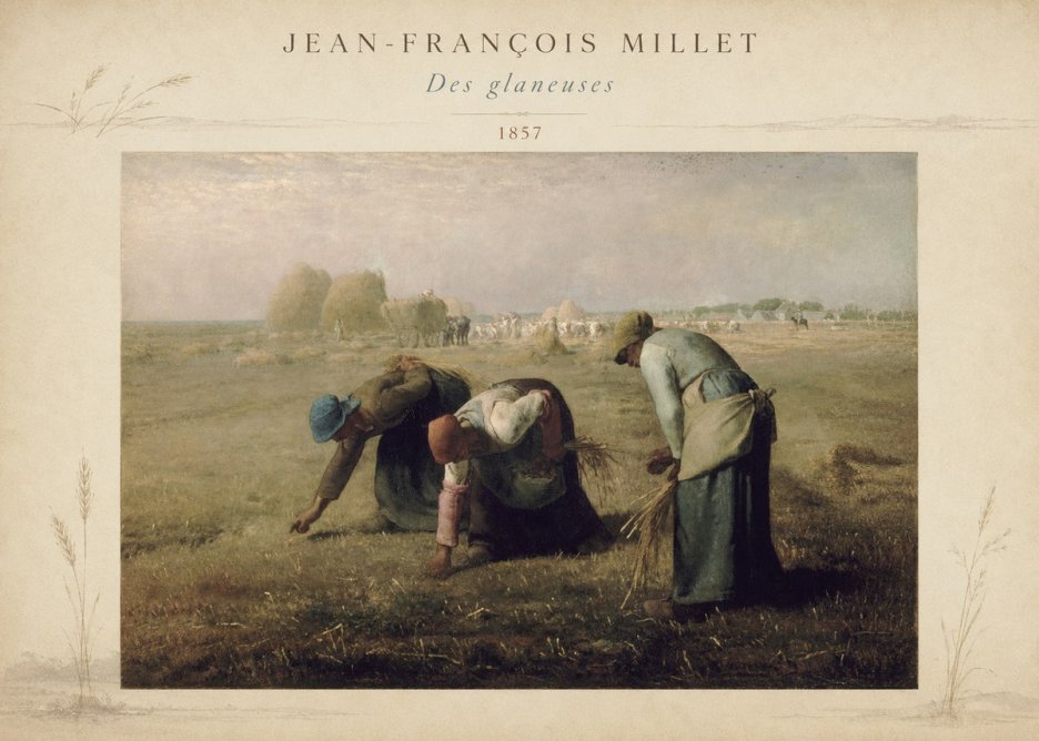 Jean-François Millet Des Glaneuses No5 - Poszter