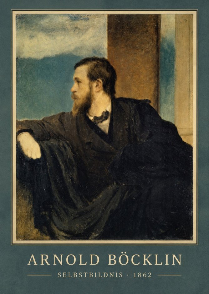 Arnold Böcklin Selbstbildnis No3 - Poszter