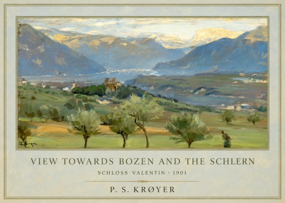 P.S. Krøyer View Towards Bozen and the Schlern No1 - Poszter