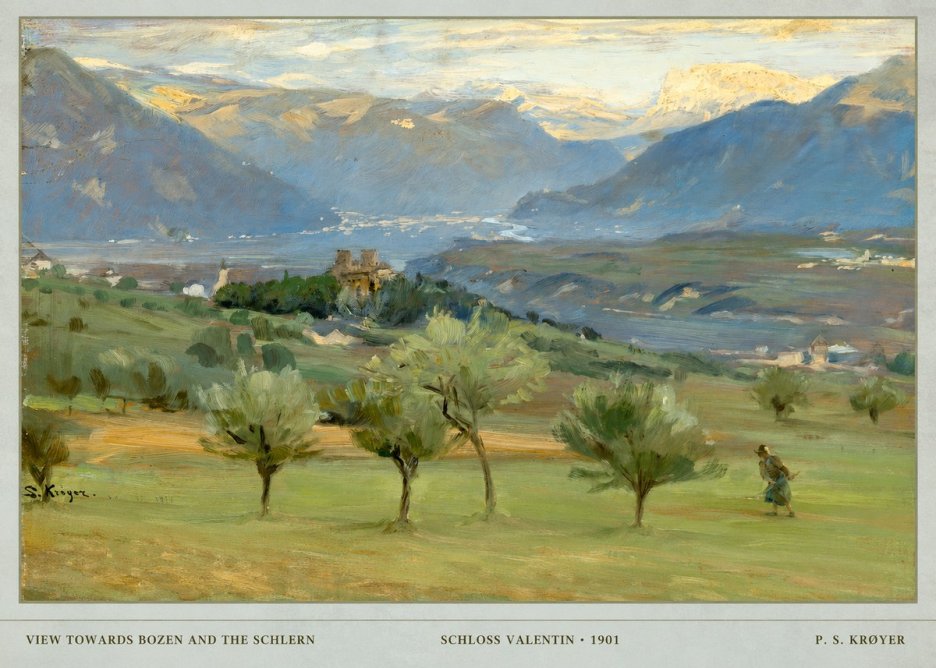 P.S. Krøyer View Towards Bozen and the Schlern No5 - Poszter