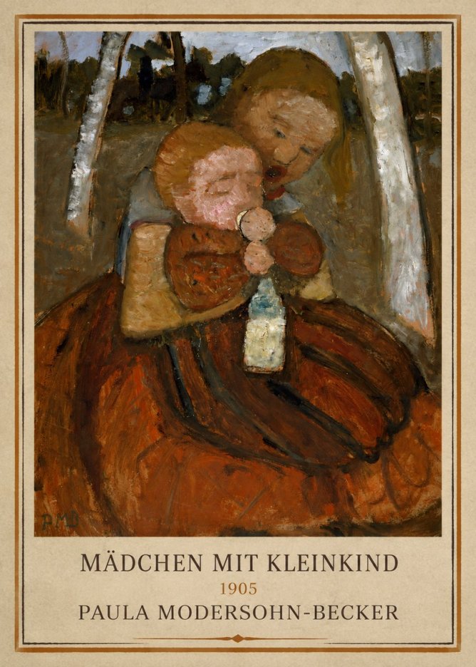 Paula Modersohn-Becker Mädchen Mit Kleinkind I No1 - Poszter