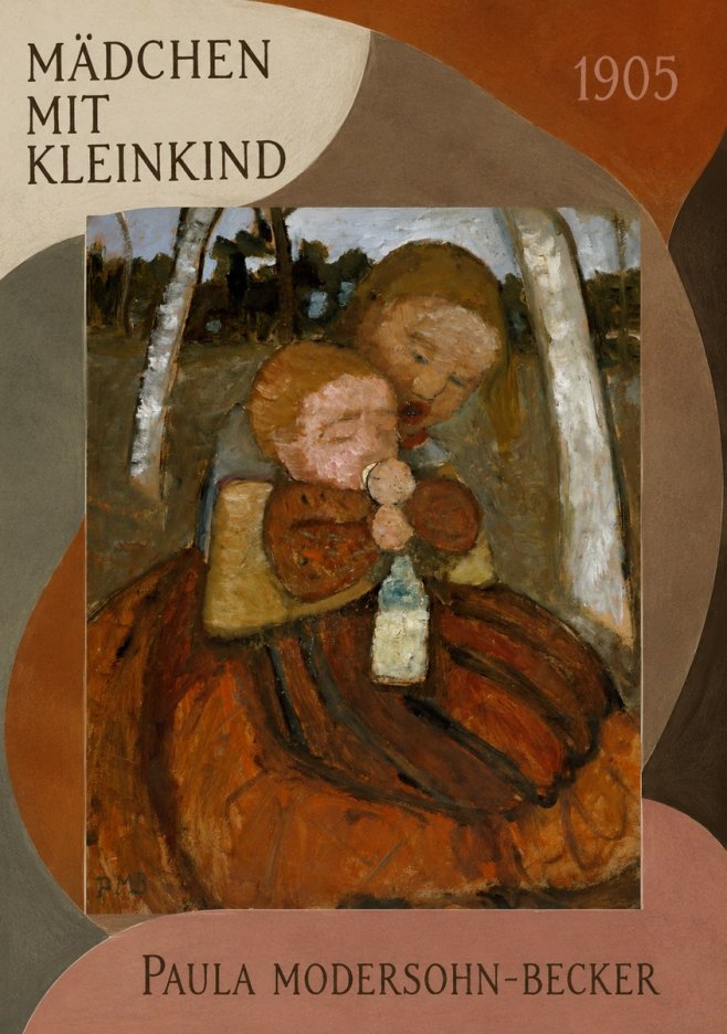 Paula Modersohn-Becker Mädchen Mit Kleinkind I No3 - Poszter