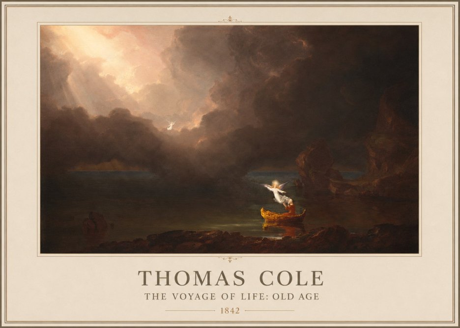 Thomas Cole The Voyage of Life: Old Age II No1 - Poszter