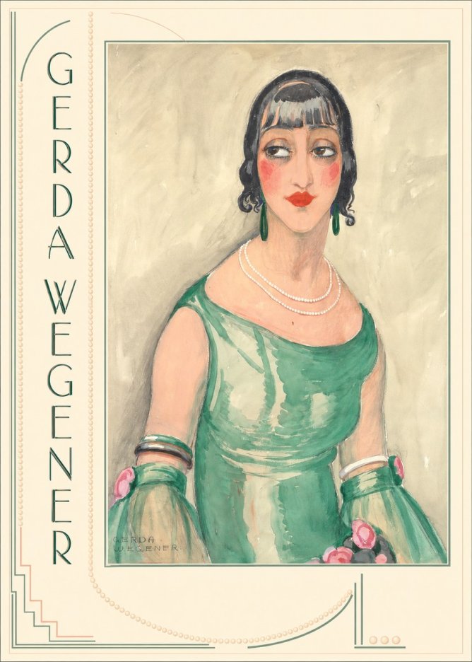 Gerda Wegener Portrait of a Woman in Green Dress No3 - Poszter