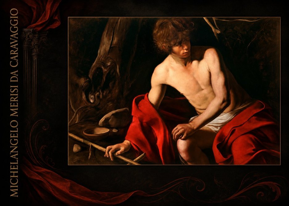 Michelangelo Merisi da Caravaggio John the Baptist (Youth with a Ram) No3 - Poszter