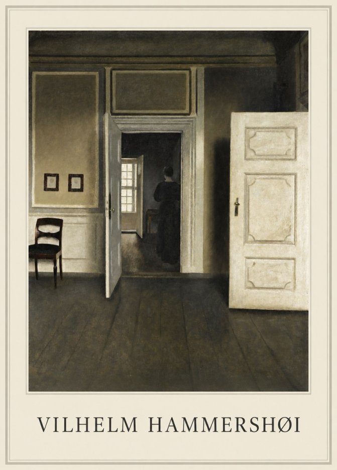Vilhelm Hammershøi Interior, Strandgade 30 I No1 - Poszter