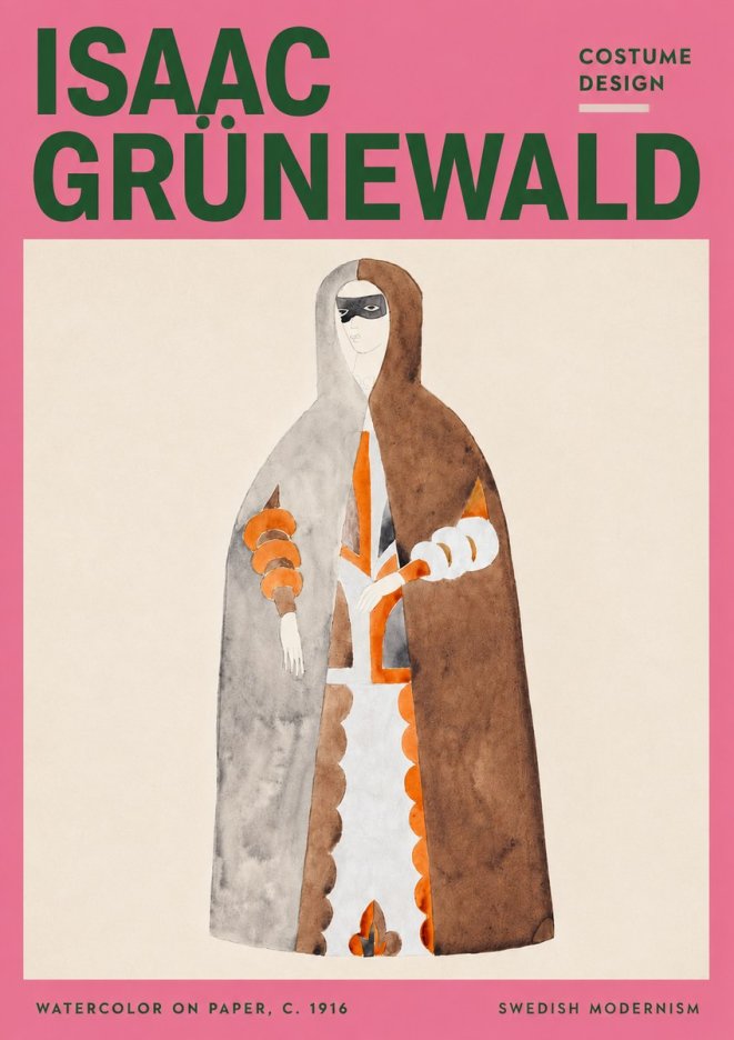 Isaac Grünewald Costume Design VI No3 - Poszter