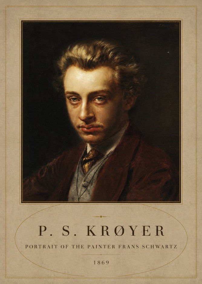 P.S. Krøyer Portrait of the Painter Frans Schwartz No4 - Poszter