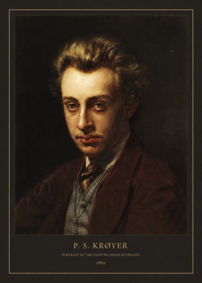 P.S. Krøyer Portrait of the Painter Frans Schwartz No6 - Poszter