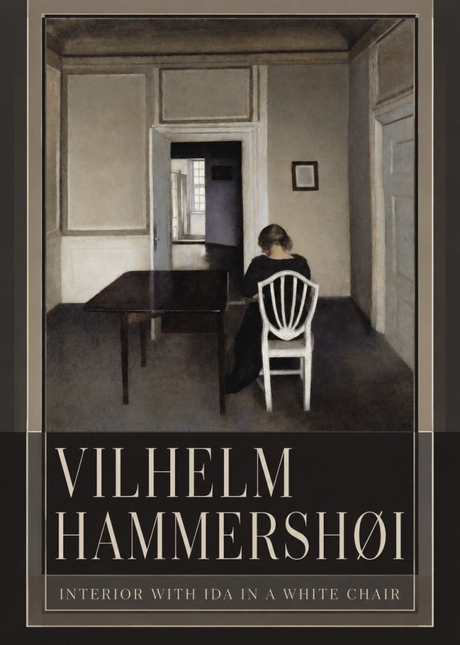 Vilhelm Hammershøi Interior with Ida in a White Chair No5 - Poszter