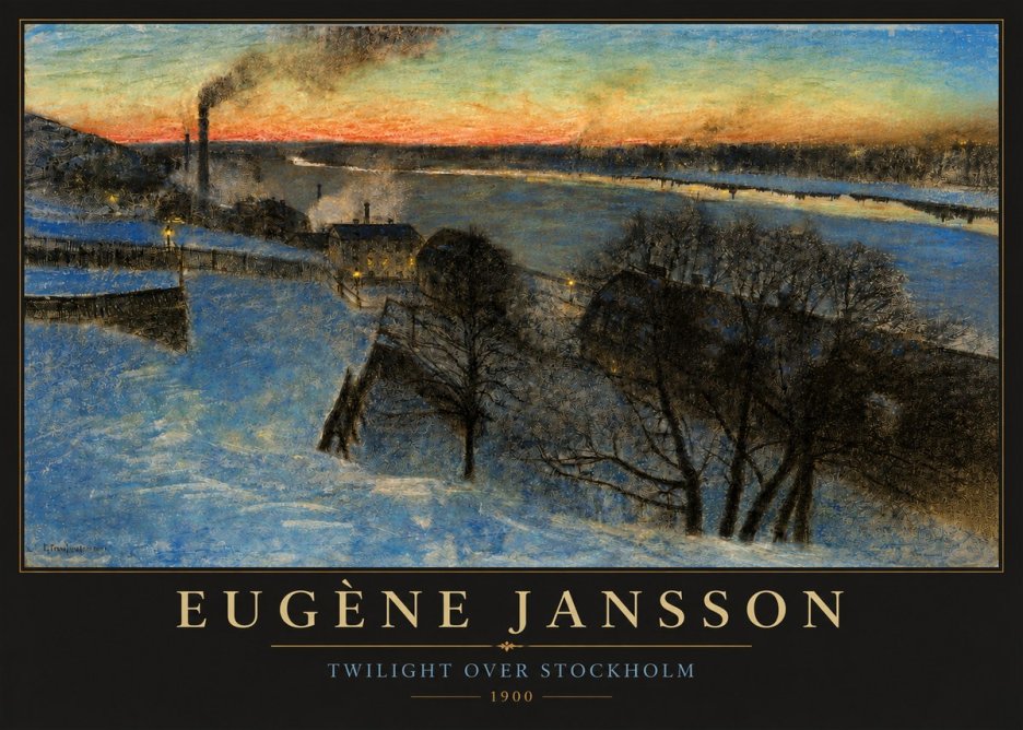 Eugène Jansson Twilight over Stockholm No3 - Poszter