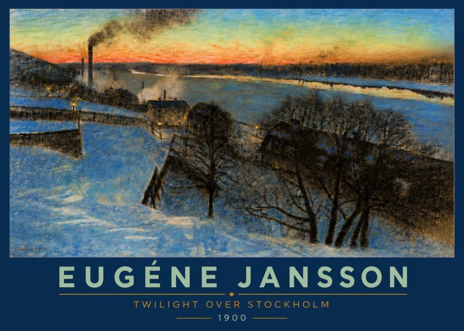 Eugène Jansson Twilight over Stockholm No5 - Poszter