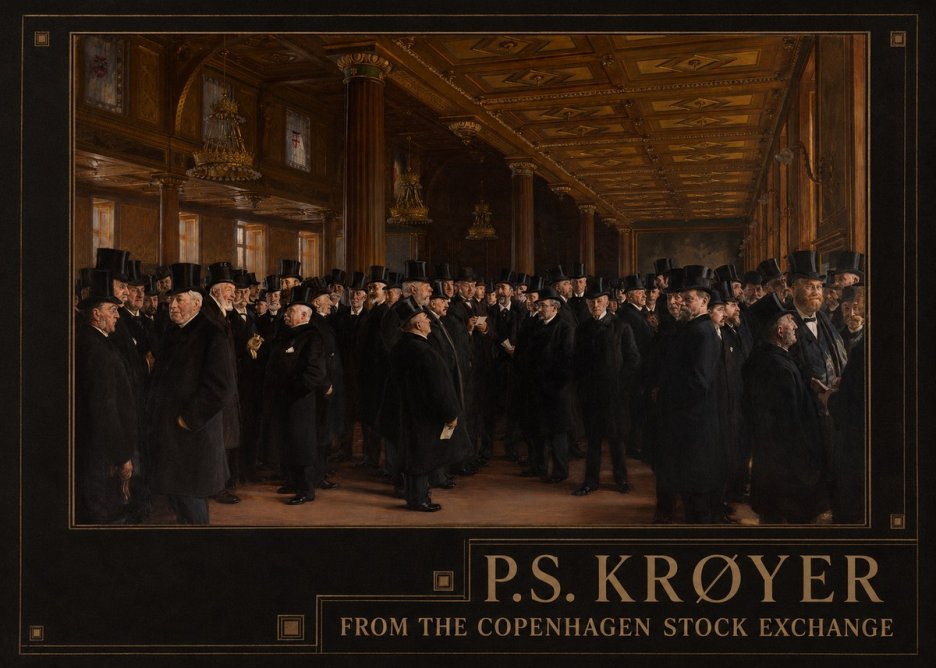 P.S. Krøyer From the Copenhagen Stock Exchange No4 - Poszter