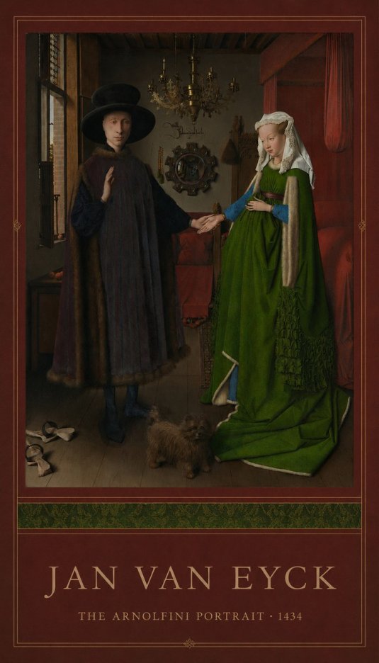 Jan van Eyck The Arnolfini Portrait IV No3 - Poszter