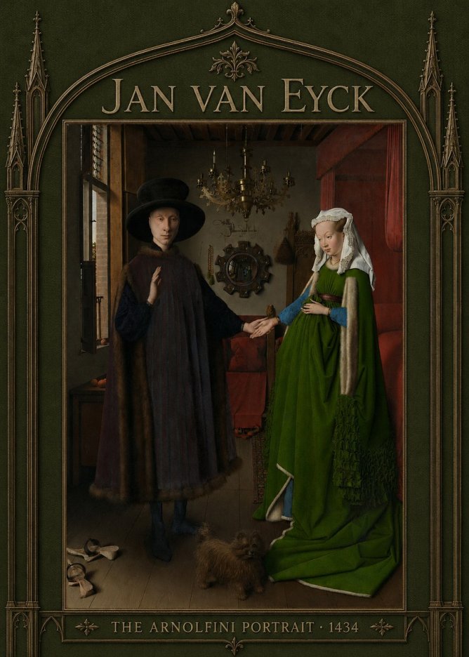 Jan van Eyck The Arnolfini Portrait IV No5 - Poszter