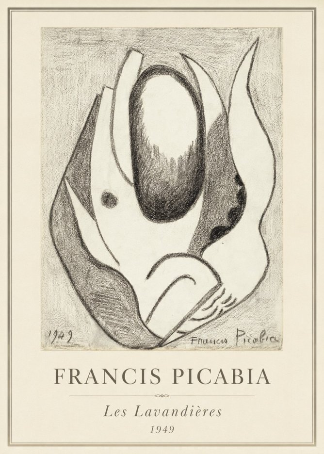 Francis Picabia Les Lavandières No4 - Poszter