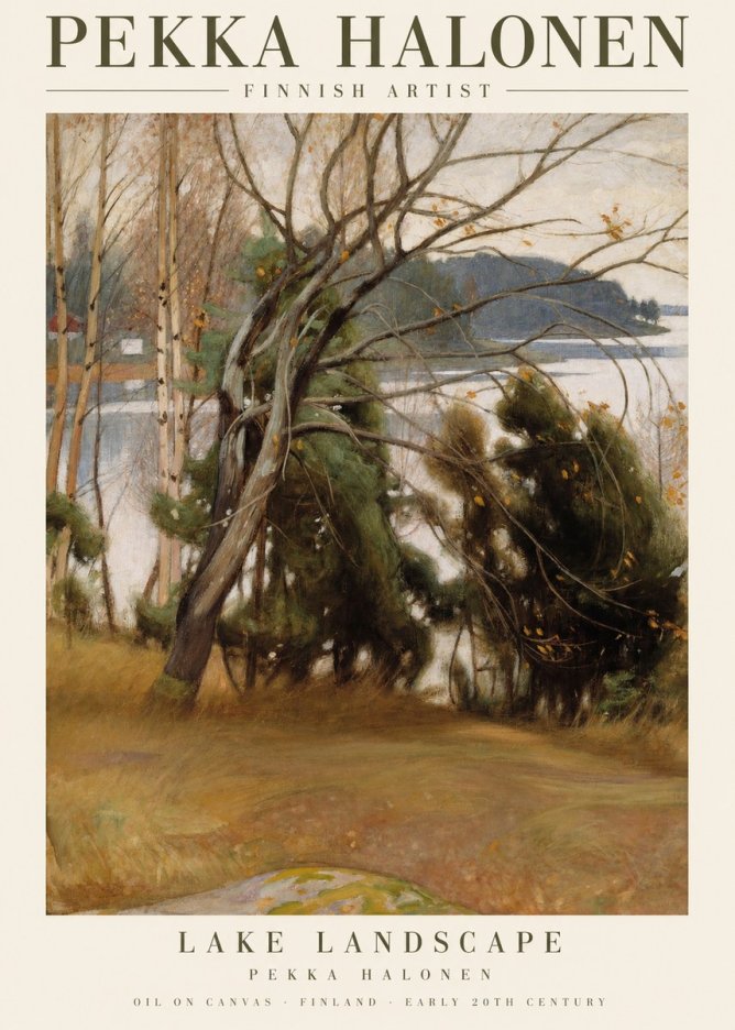 Pekka Halonen Lake Landscape No1 - Poszter