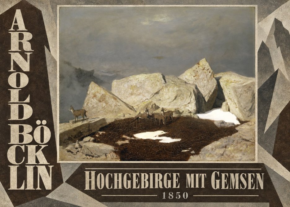 Arnold Böcklin Hochgebirge Mit Gemsen No5 - Poszter