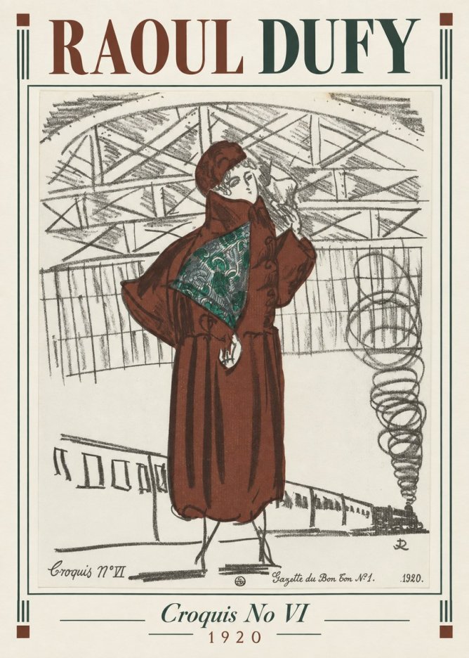 Raoul Dufy Croquis No Vi No1 - Poszter