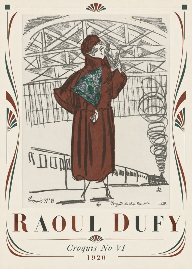 Raoul Dufy Croquis No Vi No4 - Poszter
