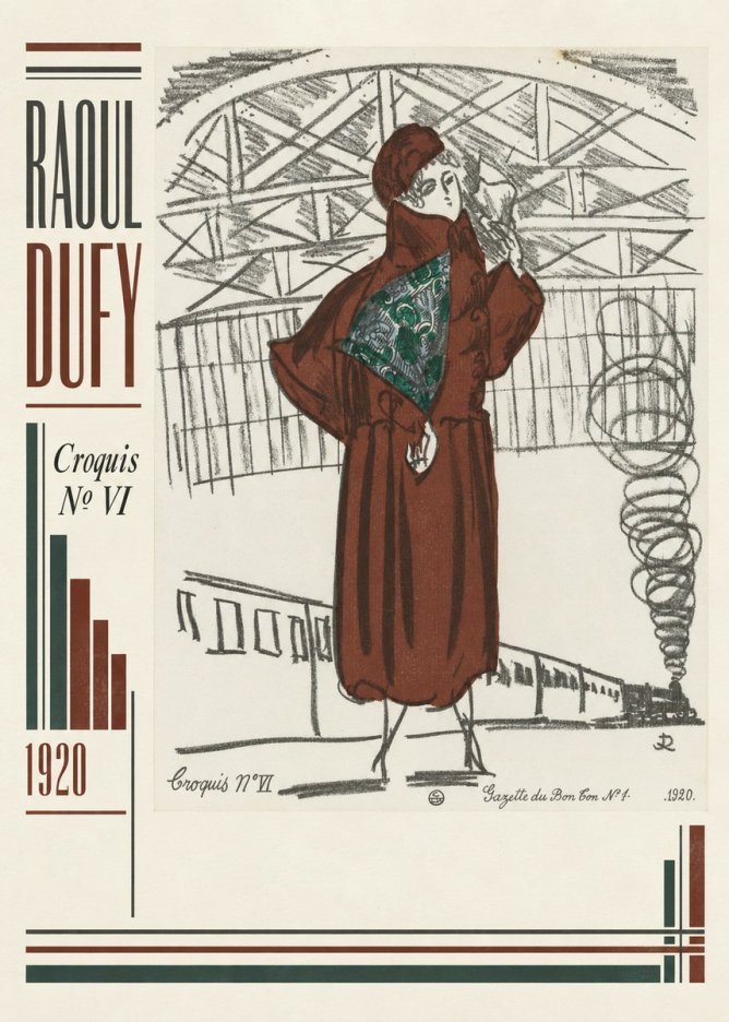 Raoul Dufy Croquis No Vi No5 - Poszter