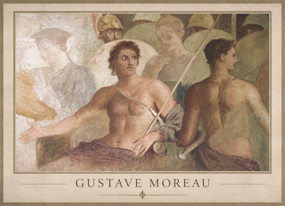Gustave Moreau Les Prétendants No1 - Poszter