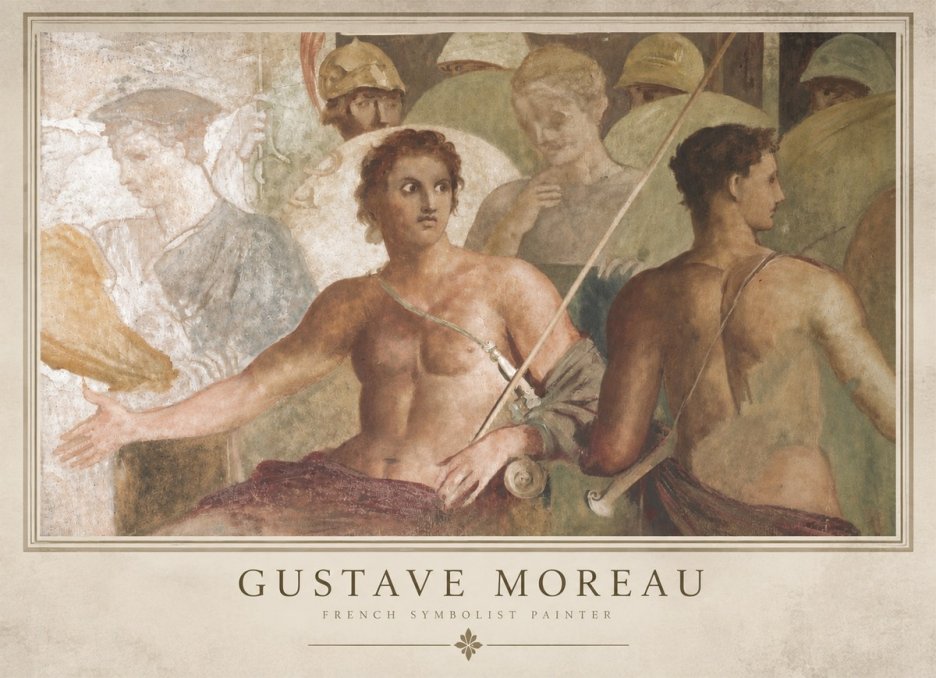 Gustave Moreau Les Prétendants No3 - Poszter