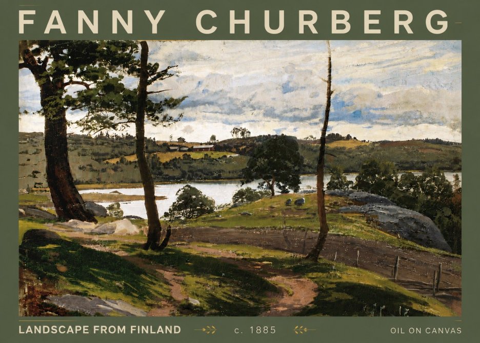 Fanny Churberg Landscape from Finland No5 - Poszter