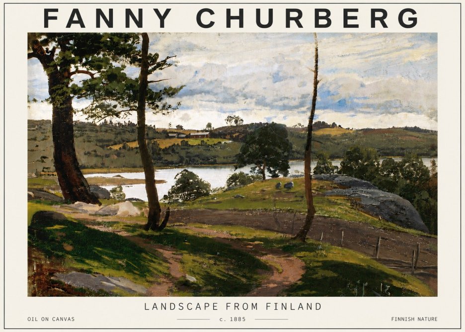Fanny Churberg Landscape from Finland No6 - Poszter