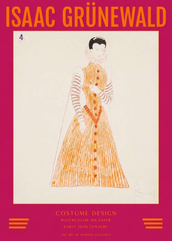 Isaac Grünewald Costume Design VII No2 - Poszter