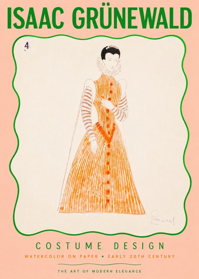 Isaac Grünewald Costume Design VII No3 - Poszter