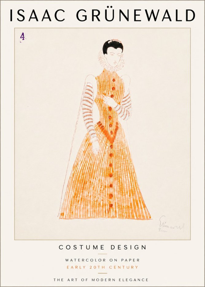 Isaac Grünewald Costume Design VII No6 - Poszter