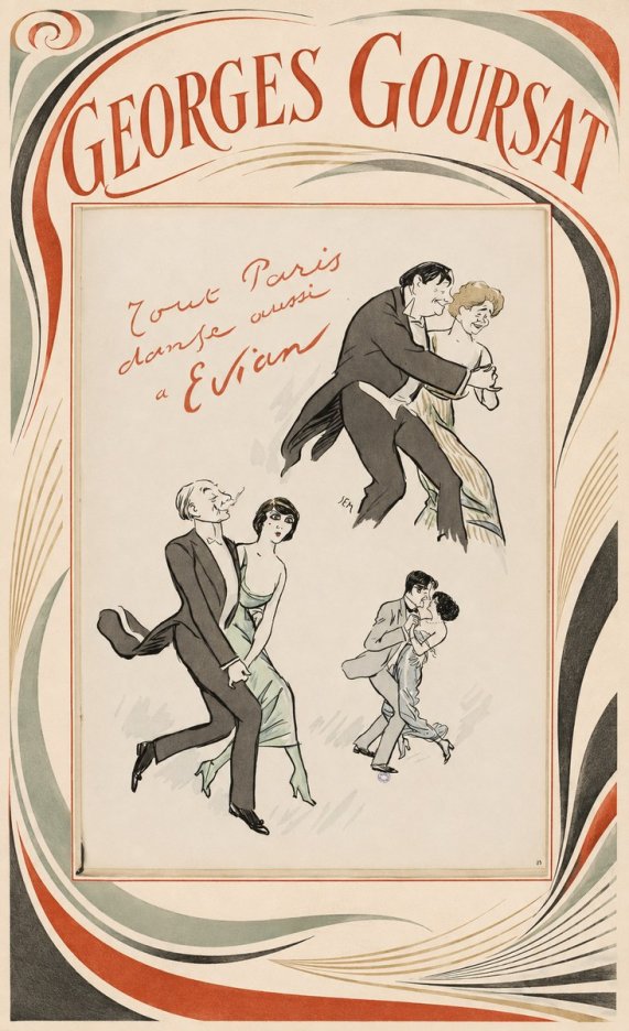 Georges Goursat Tout Paris Danse Aussi À Evian No2 - Poszter