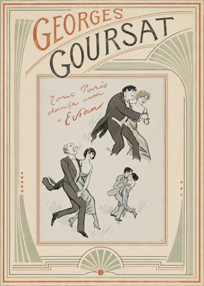 Georges Goursat Tout Paris Danse Aussi À Evian No3 - Poszter